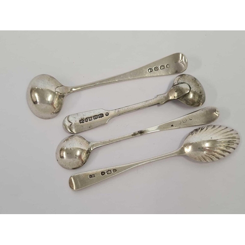 632 - 4 SILVER SPOONS, 2 MUSTARD OR SALT, 1 COFFEE SPOON & I OTHER 28g