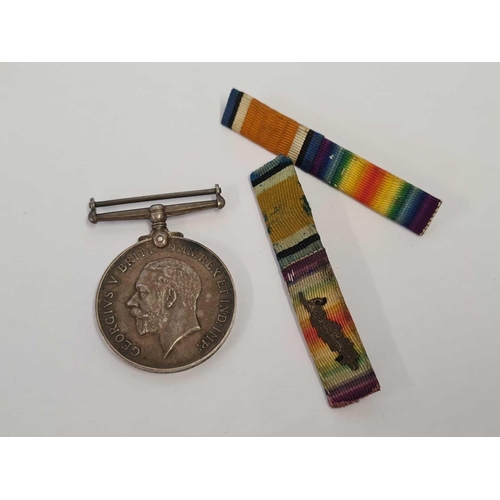 653 - WW I WAR MEDAL TO LIEUT. C.K. OLIVER RAF, NO RIBBON, BUT BAR WITH M.I.D. OAK LEAF & MODERN REPLACEME... 