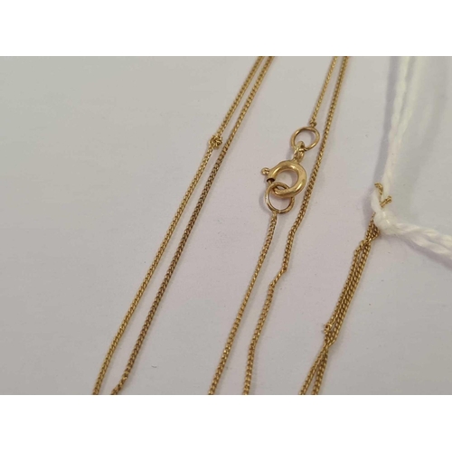 661 - A FINE 9ct GOLD NECK CHAIN, 16'' LONG