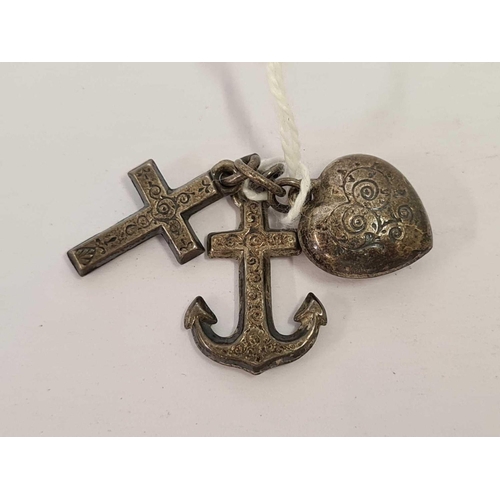 667 - THREE SMALL ANTIQUE CHARMS