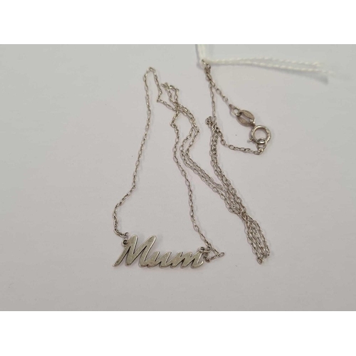 680 - STERLING SILVER 'MUM' NECKLACE