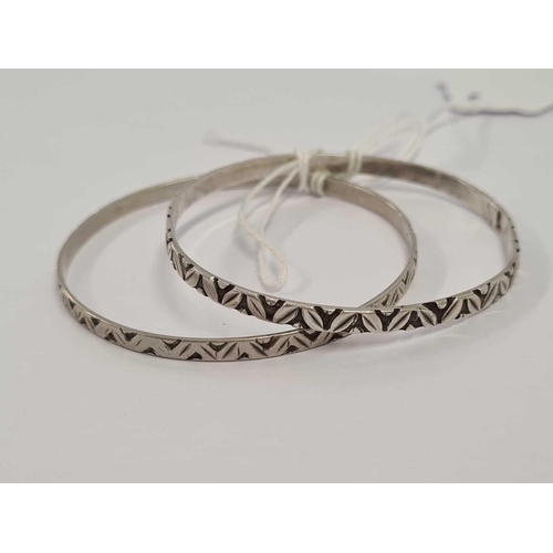 681 - 2 SILVER BANGLES