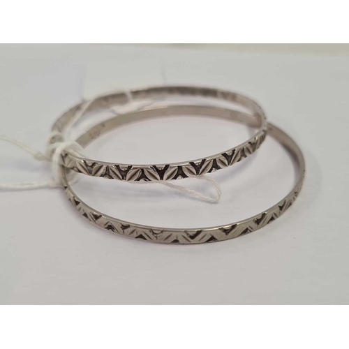 681 - 2 SILVER BANGLES