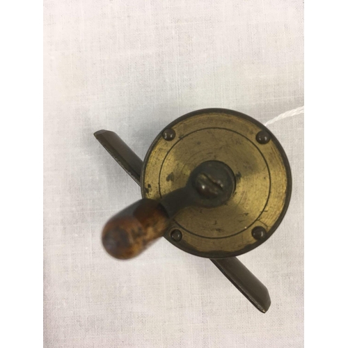 767 - MINIATURE BRASS FISHING REEL