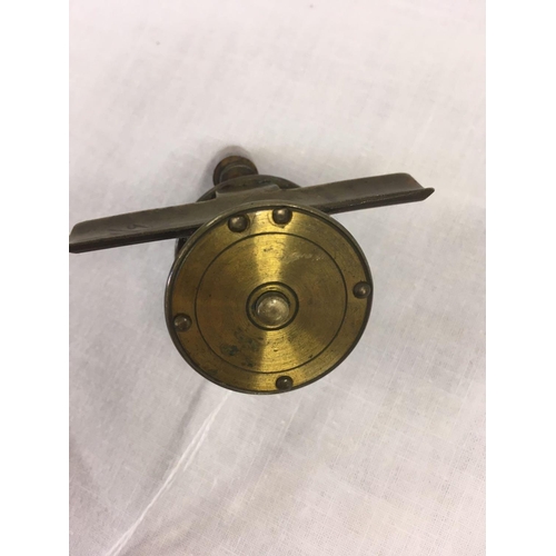 767 - MINIATURE BRASS FISHING REEL