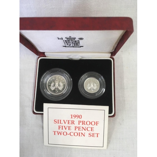 773 - LAST 10P SILVER PROOF SET & 1 SET OF 5P SILVER PROOF COINS