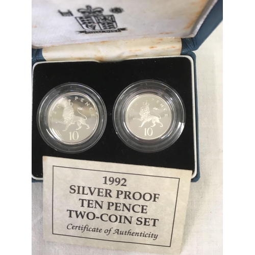 773 - LAST 10P SILVER PROOF SET & 1 SET OF 5P SILVER PROOF COINS