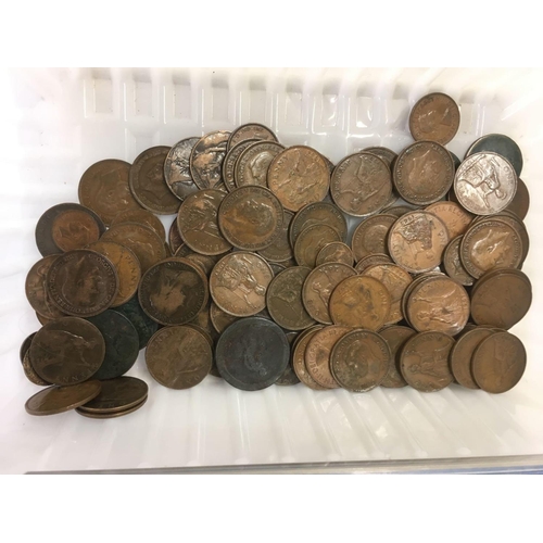 783 - QTY OF BRONZE, CUPRO NICKEL & REPRODUCTION ROMAN COINS IN TUBS