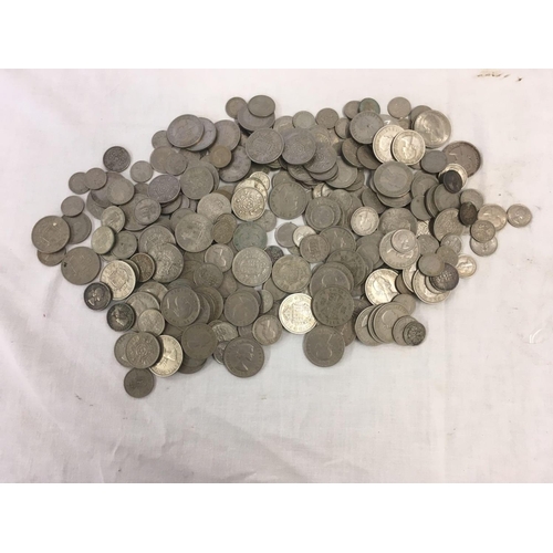 827 - TUB OF CUPRO NICKEL BRITISH COINS