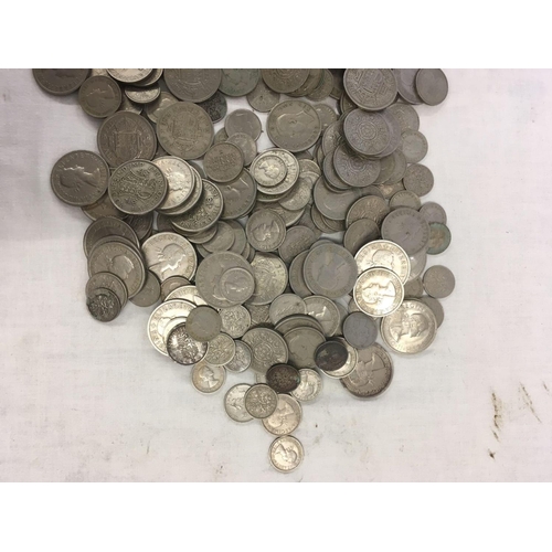 827 - TUB OF CUPRO NICKEL BRITISH COINS