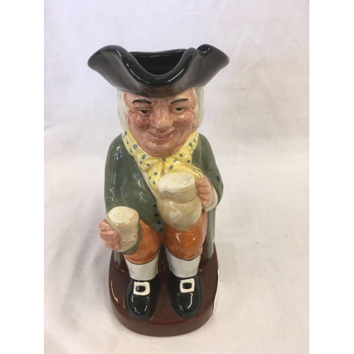 835 - 3 ROYAL DOULTON CHARACTER JUGS, FALSTAF, HAPPY JOHN & THE HUNTSMAN