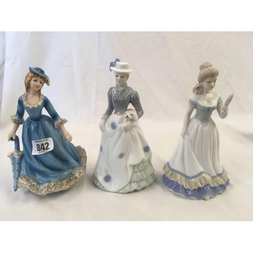 842 - 5 LLADRO STYLE FEMALE FIGURES