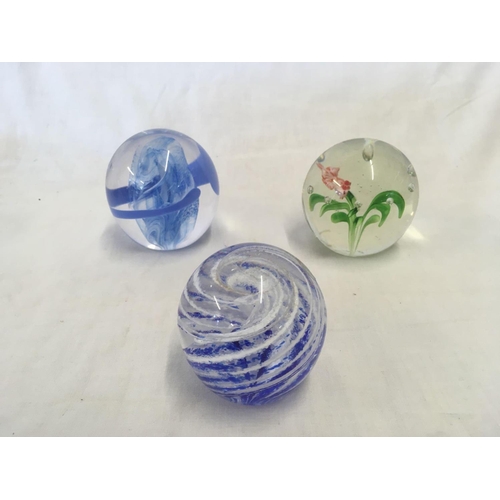 845 - 8 GLASS PAPERWEIGHTS