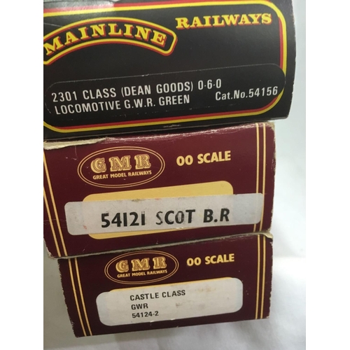 895 - 3 ENGINES & TENDERS, MAINLINE GOODS, AIRFIX CASTLE & AIRFIX ROYAL SCOTT