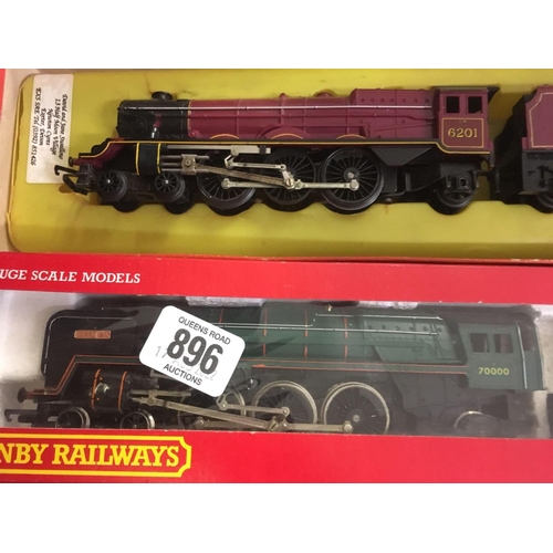 896 - 2 HORNBY LOCOMOTIVES, BRITANNIA & A HORNBY PRINCESS 6201