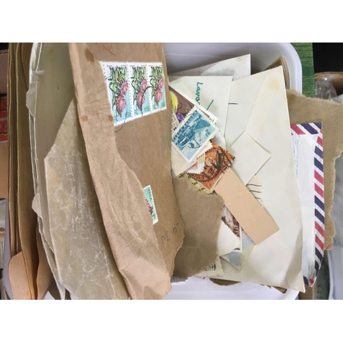 906 - CARTON WITH USED POSTAGE STAMPS