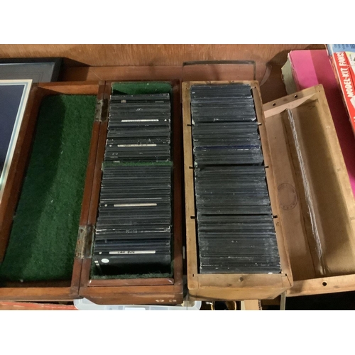 331 - 2 VINTAGE BOXES OF GLASS LANTERN SLIDES, APPROX 150, MAINLY BIRDS & OTHER WILDLIFE