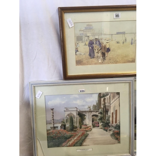 385 - 7 VARIOUS FRAMED PICTURES & PAINTINGS