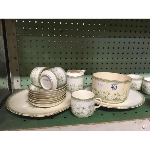 401 - PATTERNED BONE CHINA TEA SERVICE ETC