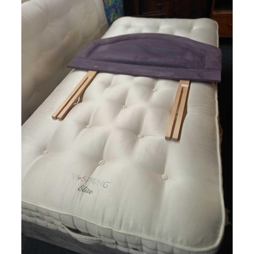 444 - 3ft DIVAN WITH VISPRUNG ELITE MATTRESS & PADDED HEADBOARD