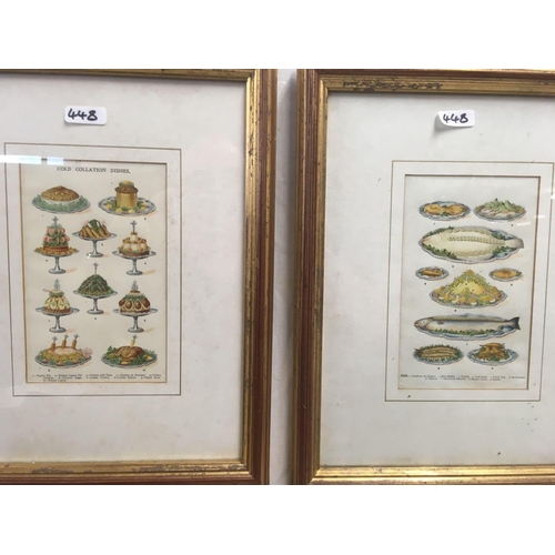 448 - COLLECTION OF 5 VARIOUS GILT FRAMED ANTIQUE PRINTS & ENGRAVINGS