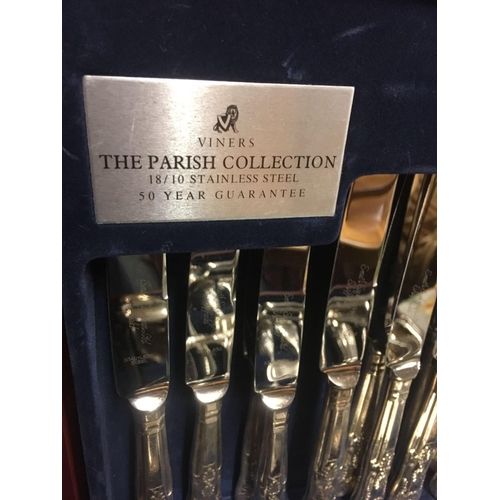 461 - VINERS PARISH COLLECTION STAINLESS STEEL CUTLERY SERVICE & ADDITIONAL SPOONS