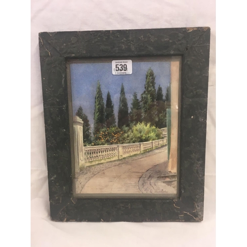 539 - ITALIAN VIEW WITH ORANGES GROWING, SIGNED MAUD A WEST