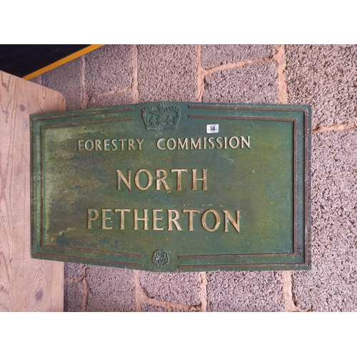 58 - 2 FORESTRY COMMISSION SIGNS FOR QUANTOCKS & NORTH PETHERTON