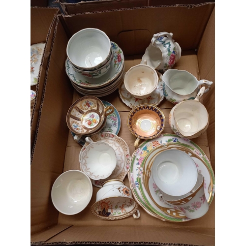 128 - 3 CARTONS OF MISC CHINAWARE, PLATES, SAUCERS, JUGS