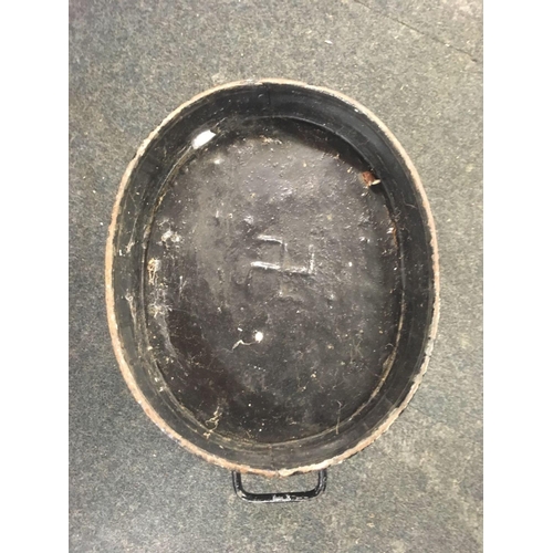 23 - METAL COAL BUCKET WITH SWASTIKA ON BASE