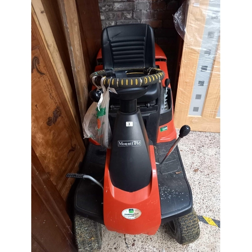 3 - RIDE ON PETROL MOUNTFIELD MOWER