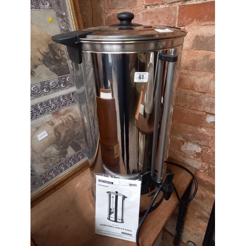 61 - IGENIX CATERING URN, NEW CONDITION