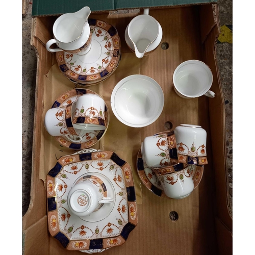 202 - CARTON WITH PART COLCLOUGH BONE CHINA TEA SET