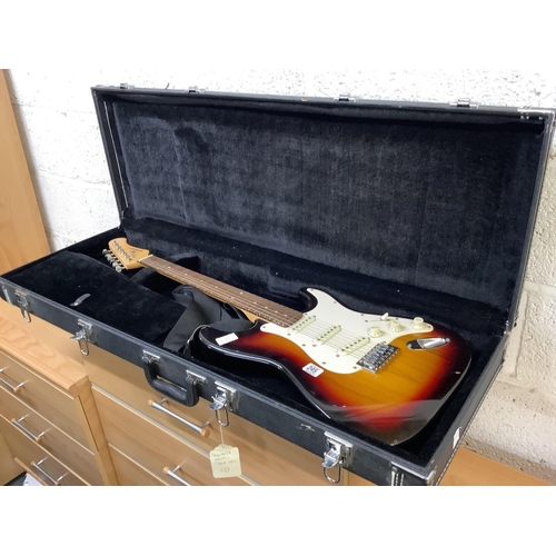 245 - LEGACY ELECTRIC GUITAR WITH STRAP & CARRY CASE