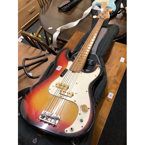 251 - UN-NAMED ELECTRIC BASS GUITAR WITH CARRY CASE