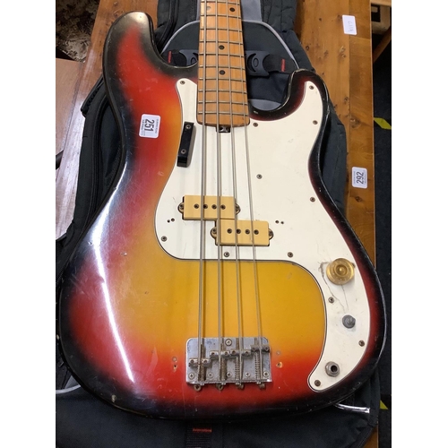 251 - UN-NAMED ELECTRIC BASS GUITAR WITH CARRY CASE