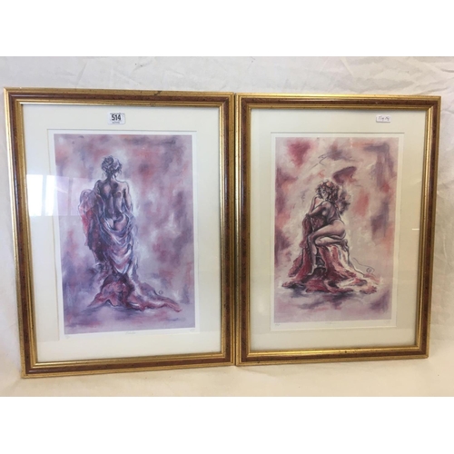 514 - JOY KIRTON-SMITH; PAIR OF LIMITED EDITION FEMALE FIGURE STUDIES, TITANIA AND ODILE, BOTH INSCRIBED I... 