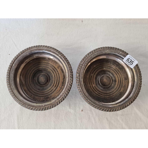 635 - PAIR OF PLATED COASTERS