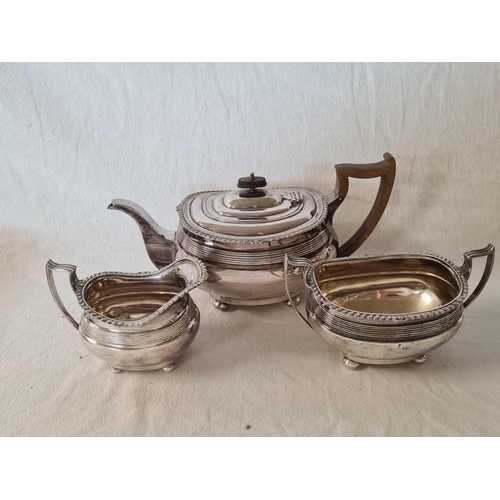 636 - 3 PIECE PLATED TEA SET