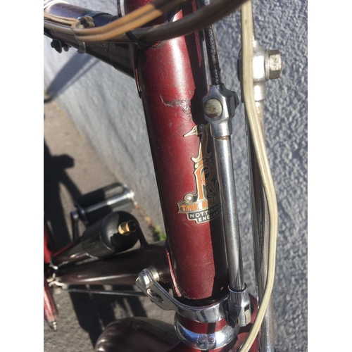 88 - VINTAGE RALEIGH BICYCLE WITH BROOKS LEATHER SADDLE