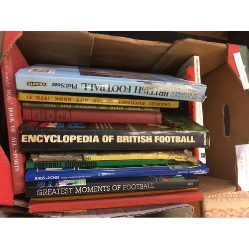 887 - 2 BOXES OF FOOTBALL, CRICKET, FISHING & HOBBIES BOOKS & A CARTON OF FILM TV STARS PHOTO'S & ENTERTAI... 