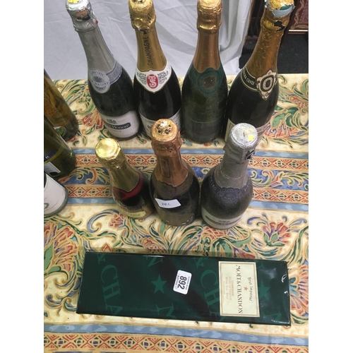 892 - 8 BOTTLES OF CHAMPAGNE & SPARKLING WINES INCL; A MOET CHANDON