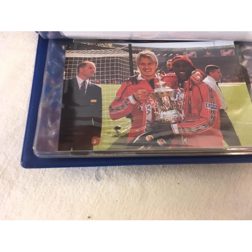 900 - SMALL BOX OF 9 ALBUMS OF MANCHESTER UNITED OFFICIAL PHOTOGRAPHS