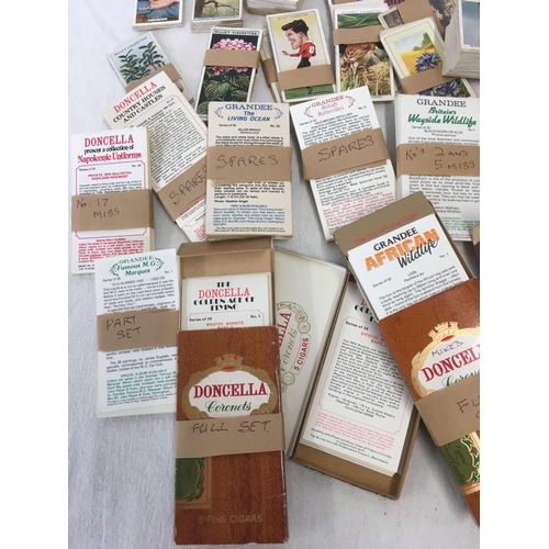 2 TUBS OF GRANDEE CIGAR CARDS, FULL SETS & PART SETS OF CIGARETTE CARDS