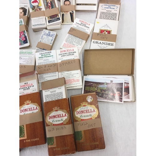 901 - 2 TUBS OF GRANDEE CIGAR CARDS, FULL SETS & PART SETS OF CIGARETTE CARDS