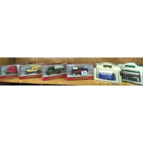 918 - 4 MODELS OF YESTER YEAR VINTAGE LORRIES & 2 DAYS GONE BY BUSES IN BOXES