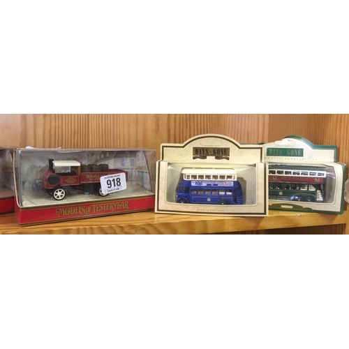 918 - 4 MODELS OF YESTER YEAR VINTAGE LORRIES & 2 DAYS GONE BY BUSES IN BOXES