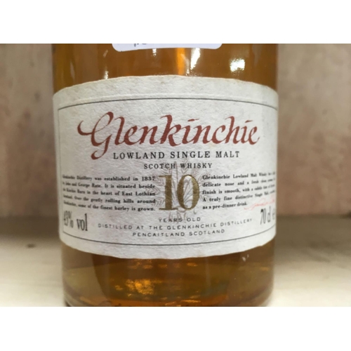 945 - BOTTLE OF GLENKINCHIE 10YR LOWLAND SINGLE MALT WHISKY