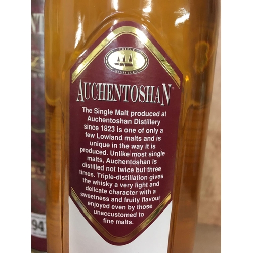 947 - BOTTLE OF AUCHENTOSHAN SINGLE MALT 10YR OLD SCOTCH WHISKY