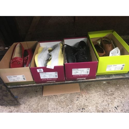 27 - 4 PAIRS OF LADIES SHOES, SIZES: 2 X 5, 1 X 6.5 & 1 X 6